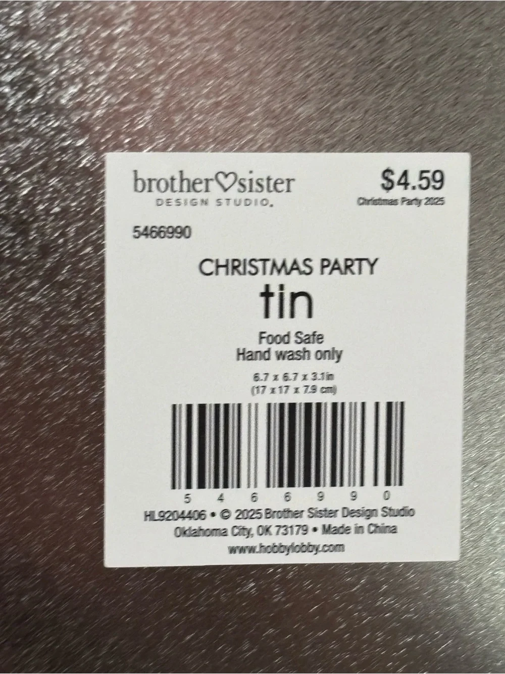 Holiday Tin from Hobby Lobby - Set of 2